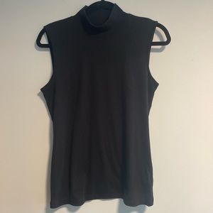 Karen Scott sleeveless black turtleneck size S